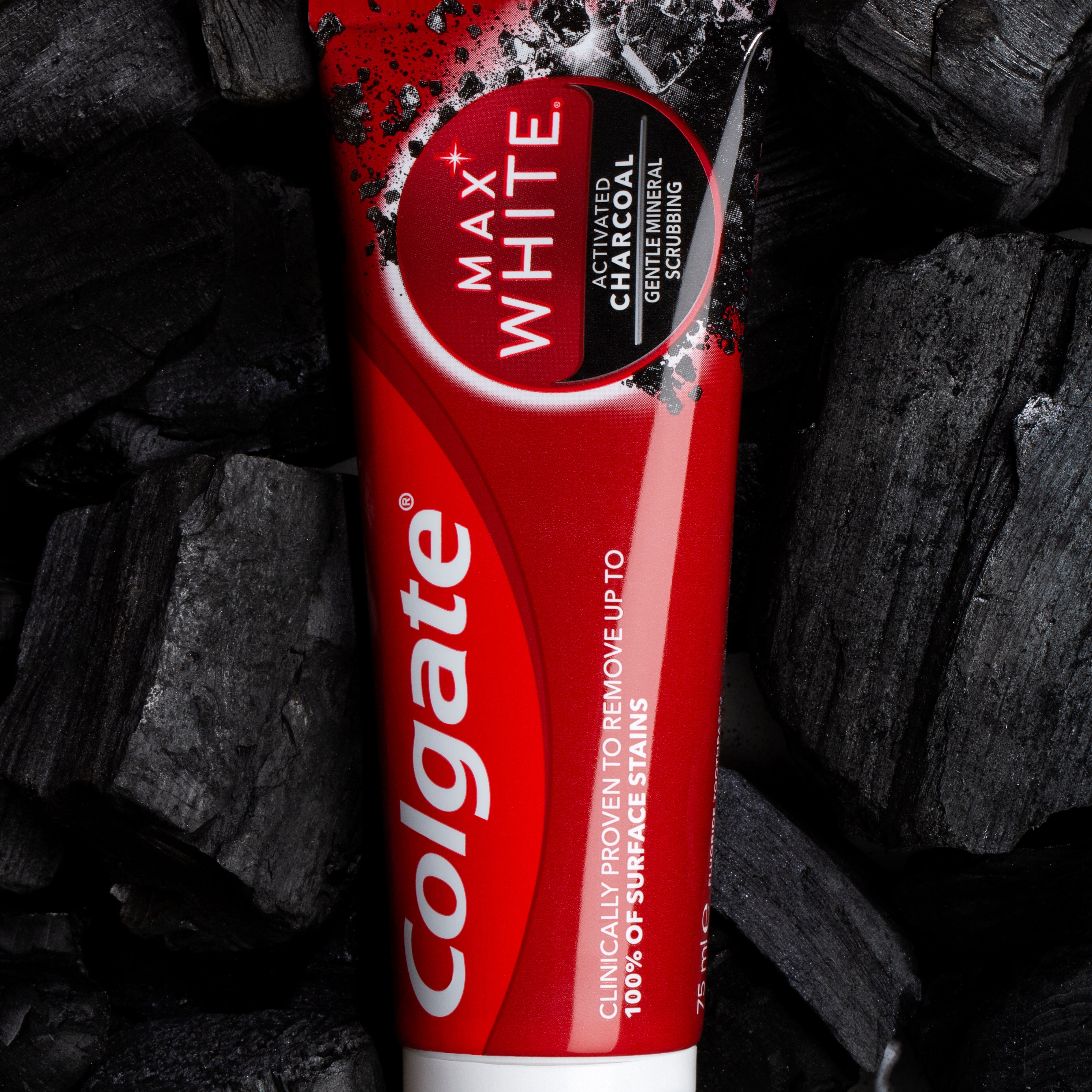 Tube de dentifrice Colgate MaxWhite Charbon Actif