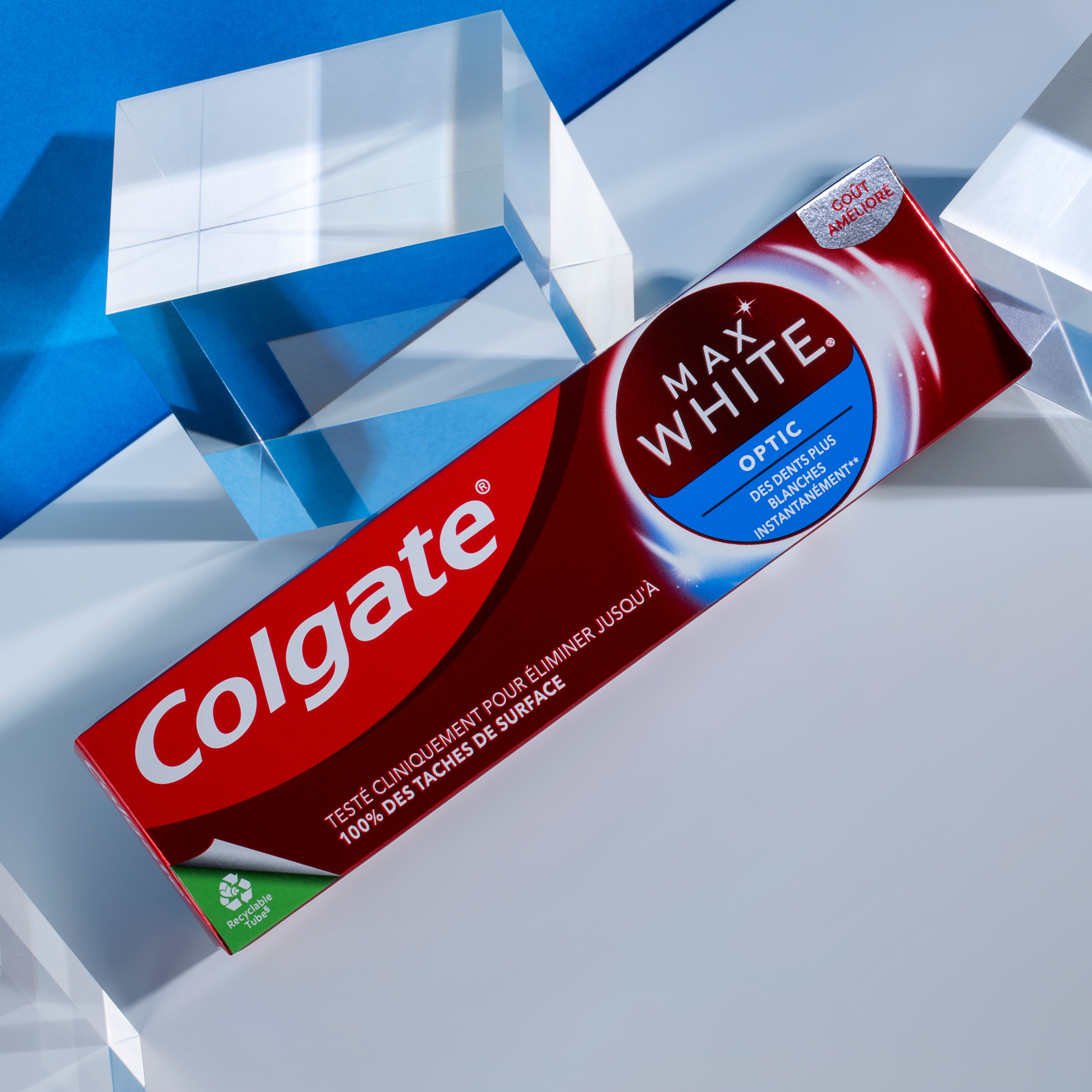 Tube de dentifrice Colgate MaxWhite Optic